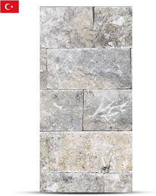 TRAVERTINO ROMANO ROCK FACE SILVER